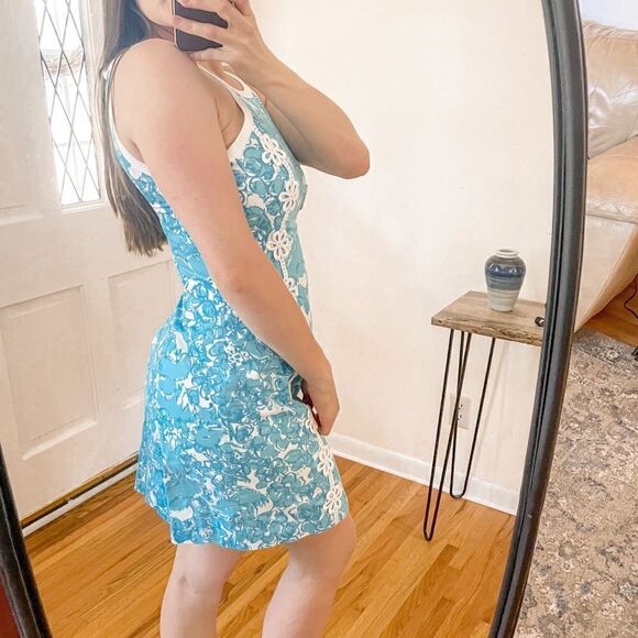 Lilly Pulitzer Pearl Shift Dress Shorely Blue 2 - Picture 3 of 9